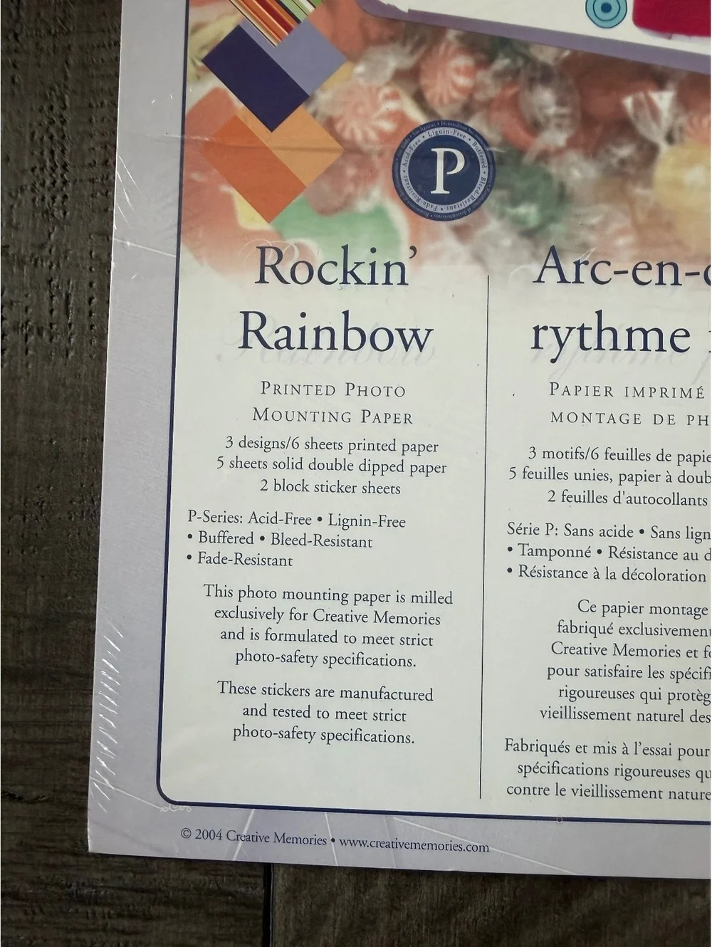 Creative Memories Rockin’ Rainbow Printed Photo Mounting Paper from 2004